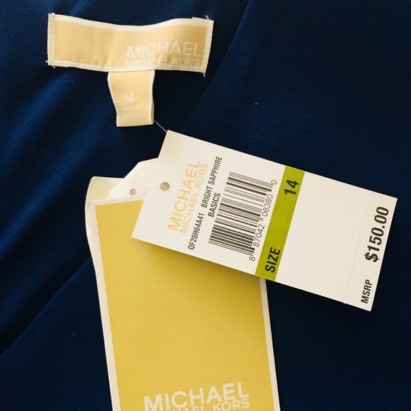 Beautiful Blue Michael Kors Dress Size 14 - Picture 4 of 4